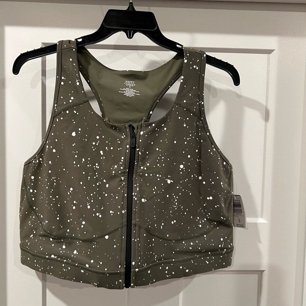 Torrid Olive Green Splatter Sports Bra